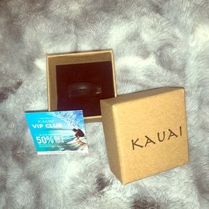 Kauai silicone black wedding band